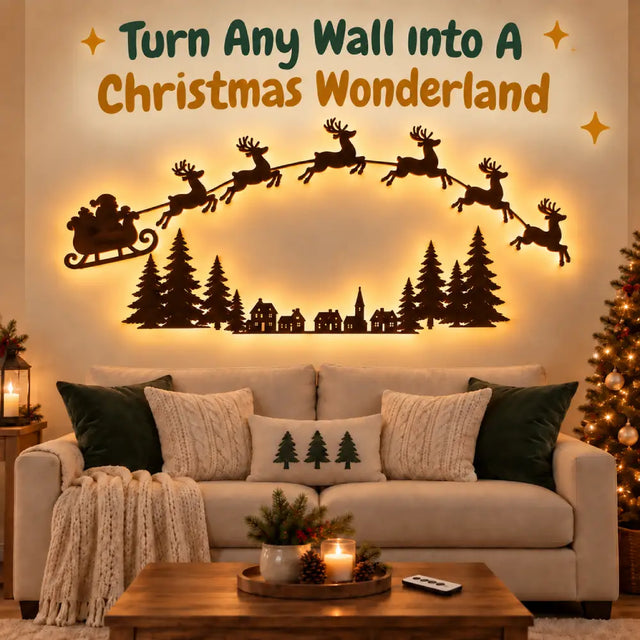 Santa Glow Holiday Scene