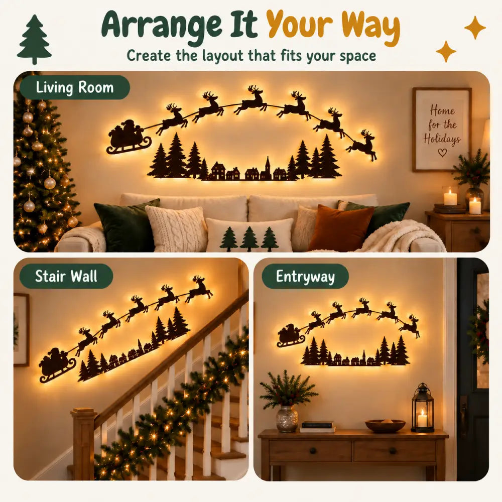 Santa Glow Holiday Scene